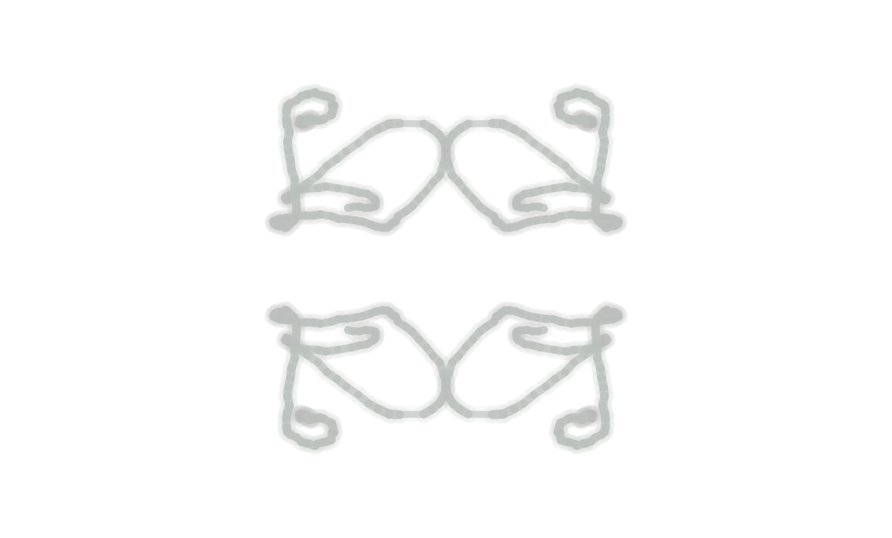 Clarion output, grey horizontal symmetry knots